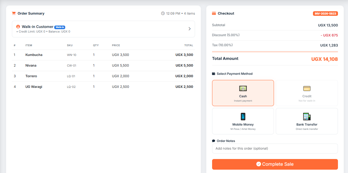 Checkout Process Preview